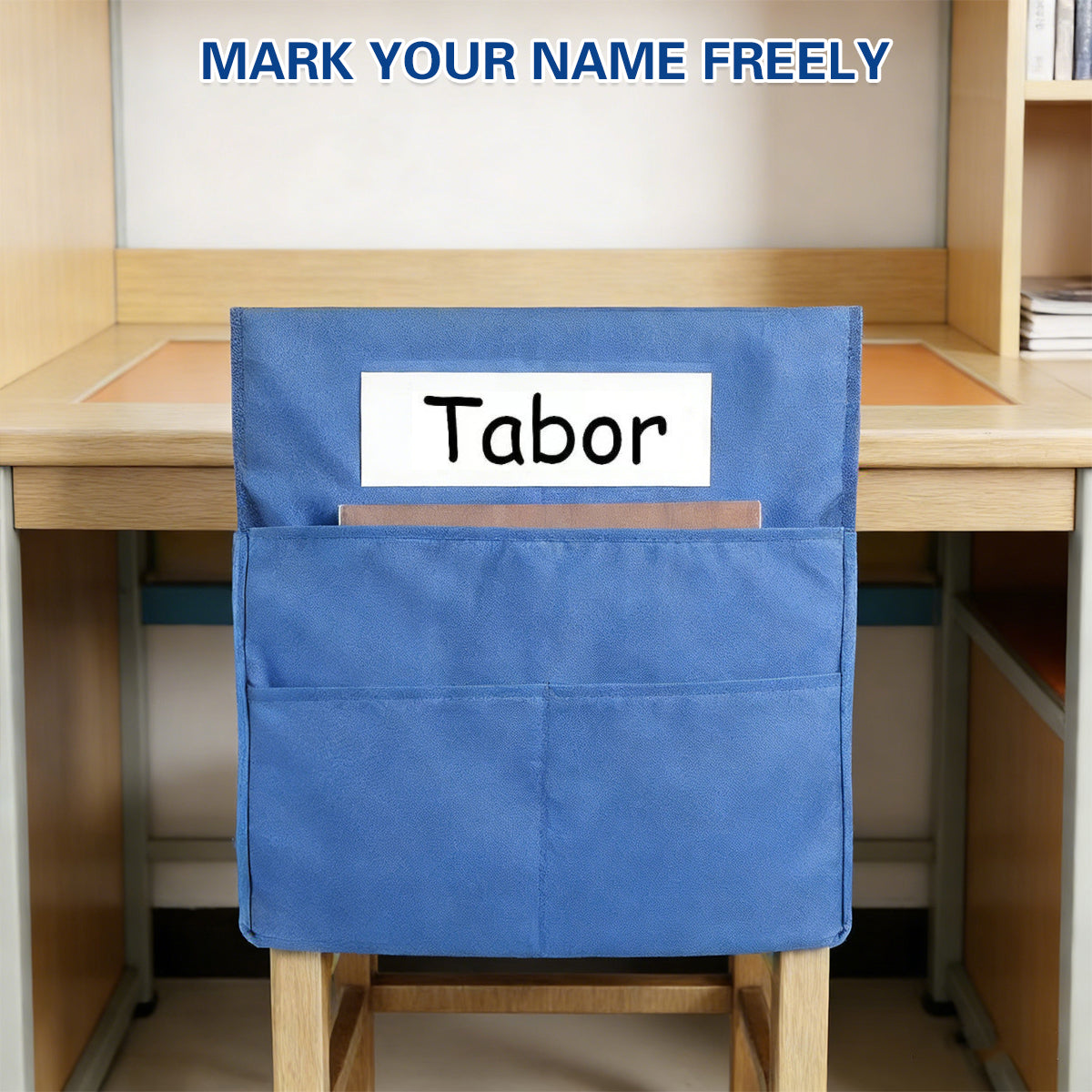 6 Pcs Oxford Cloth Chair Storage Bag Name Tag Slot