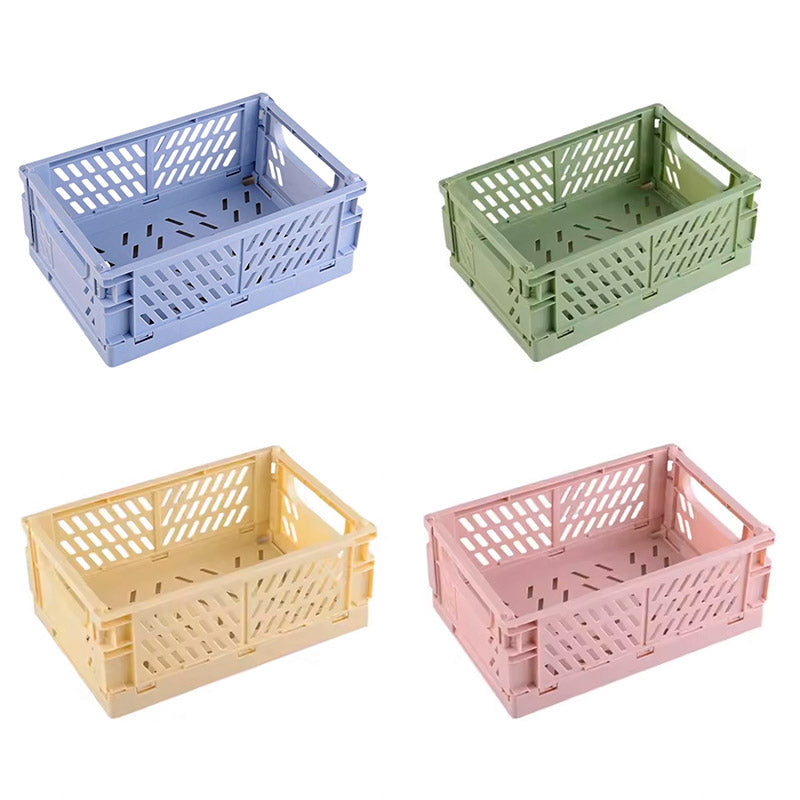 4 Pcs Collapsible Storage Box Plastic Desktop Organizer