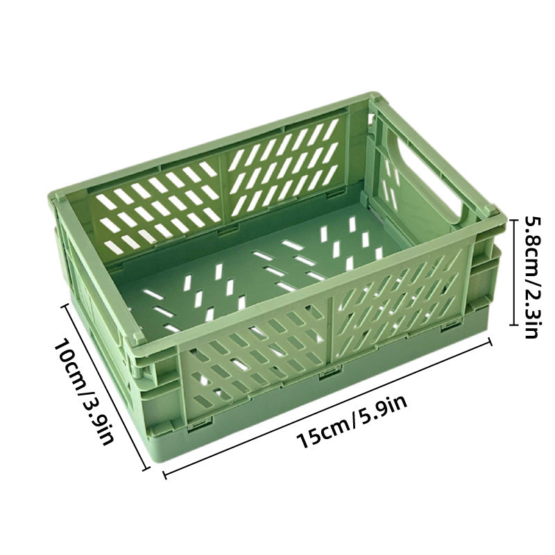 4 Pcs Collapsible Storage Box Plastic Desktop Organizer