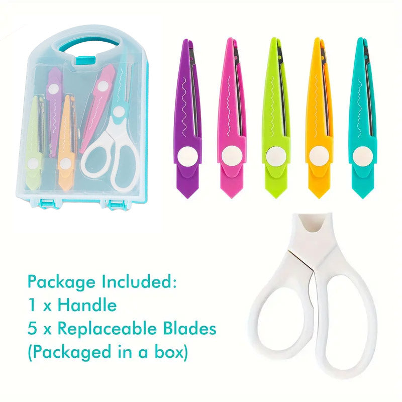 Children’s Paper Cutting Knife Set with 5 Blades and Case
