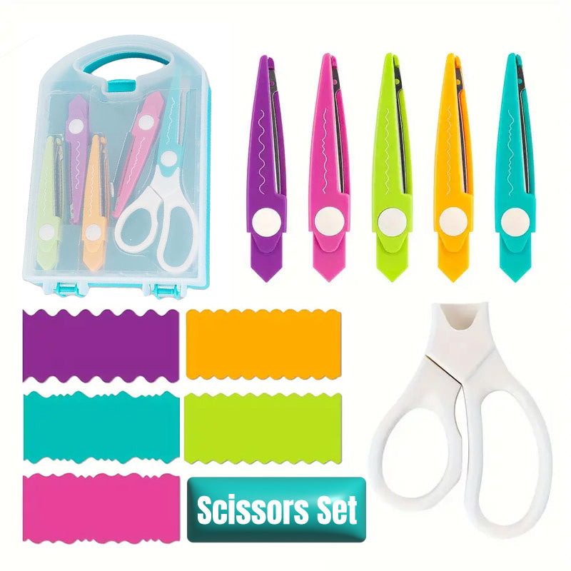 Children’s Paper Cutting Knife Set with 5 Blades and Case