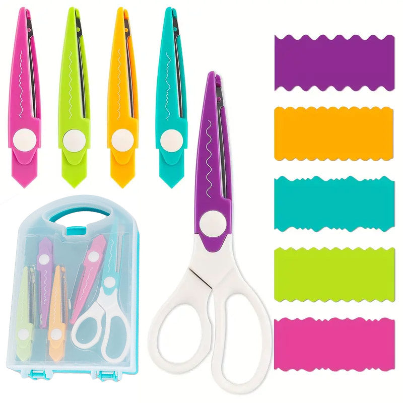Children’s Paper Cutting Knife Set with 5 Blades and Case