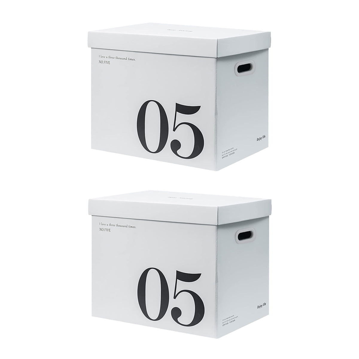 2 Pcs Paper Storage Box with Handles for Home