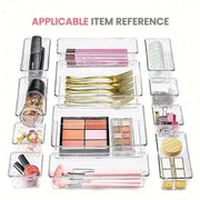 Transparent Plastic Drawer Organiser Desktop Storage