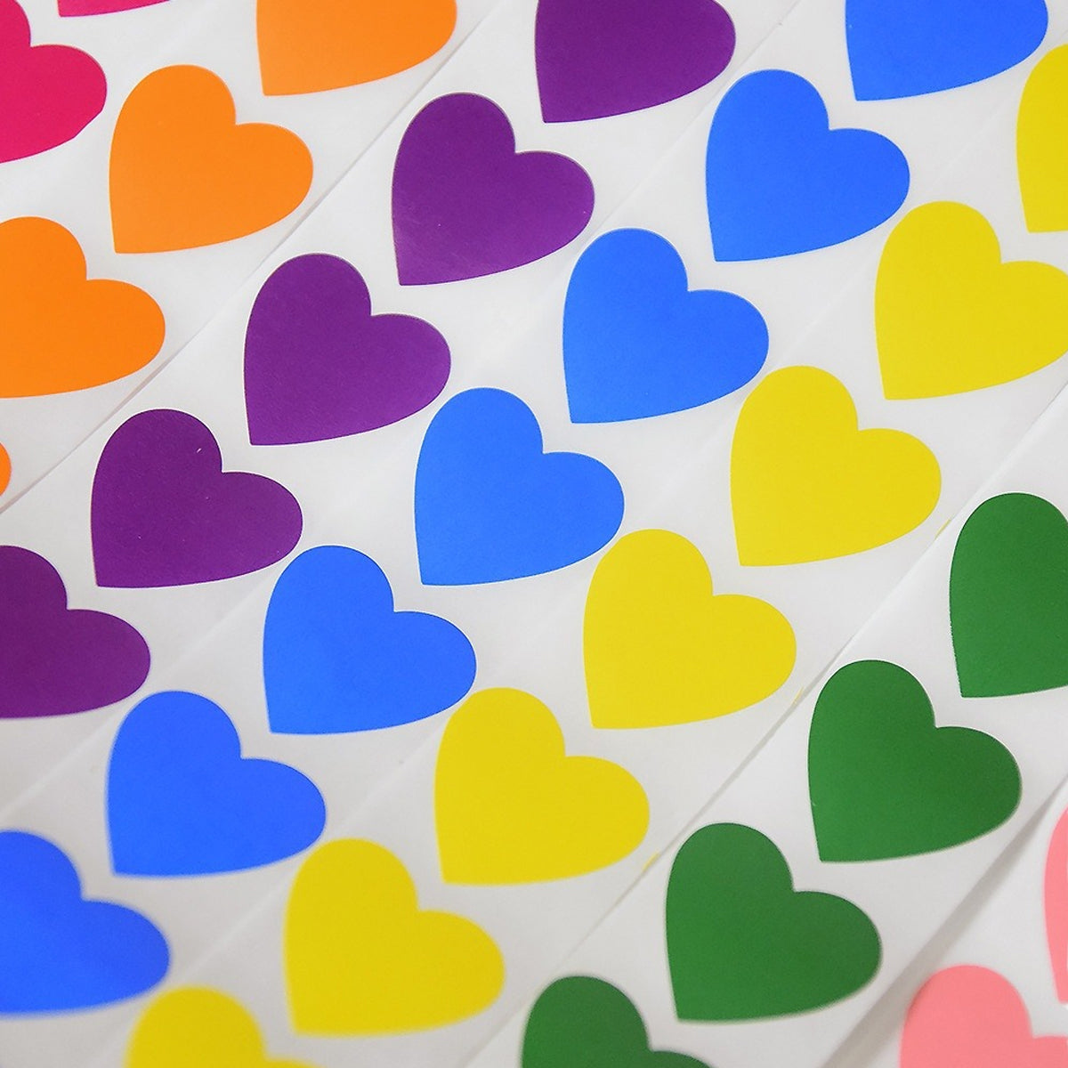 8 Rolls Heart Stickers 500 Pcs Self-Adhesive Labels