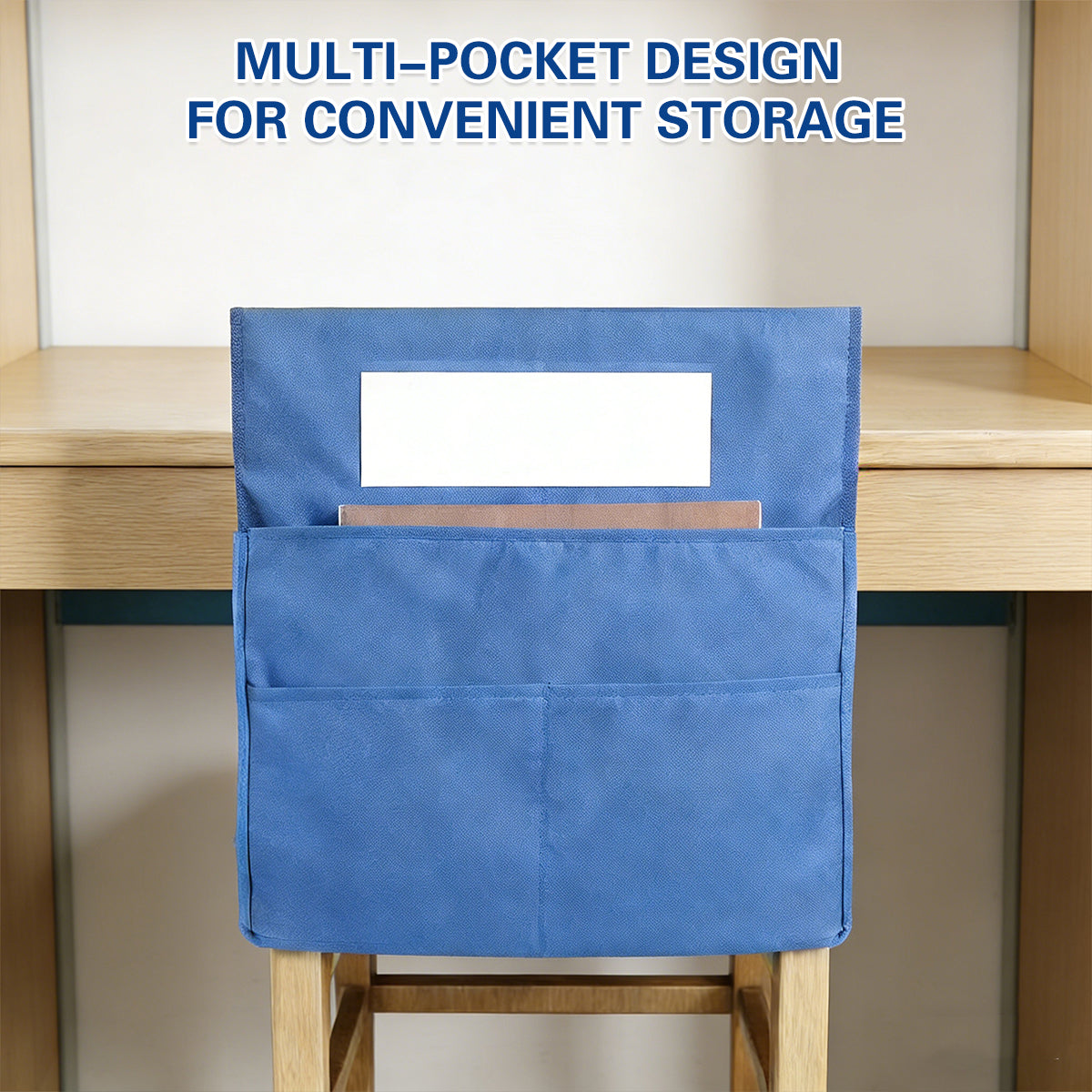 6 Pcs Oxford Cloth Chair Storage Bag Name Tag Slot