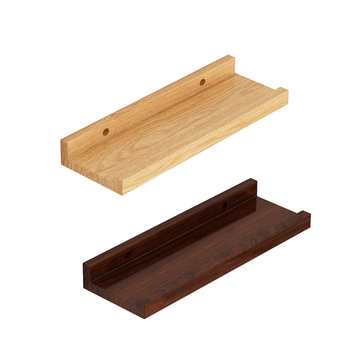 Wall Mounted Floating Wood Storage Shelf for Home Organization