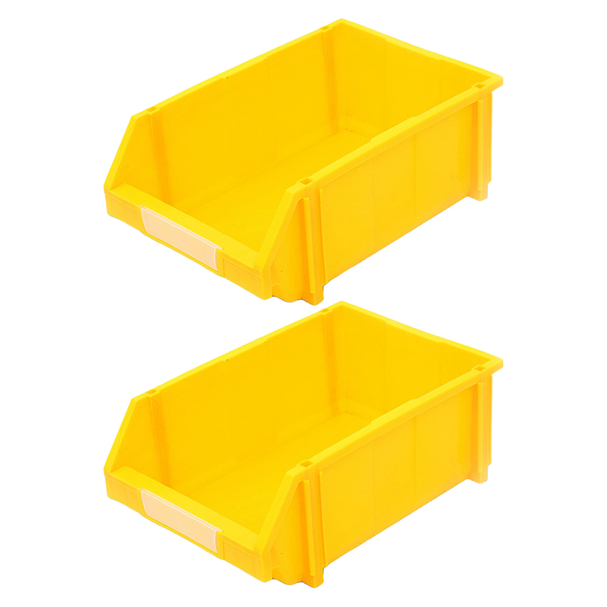 2pcs Slanted PE Storage Box with Label Clip