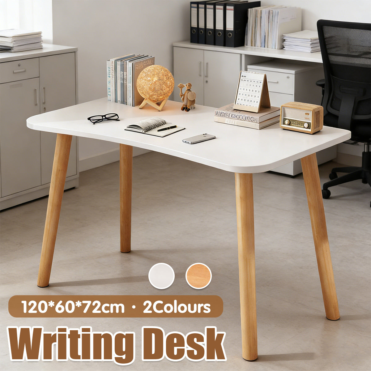 Rectangular Office Desk for Home Study Computer