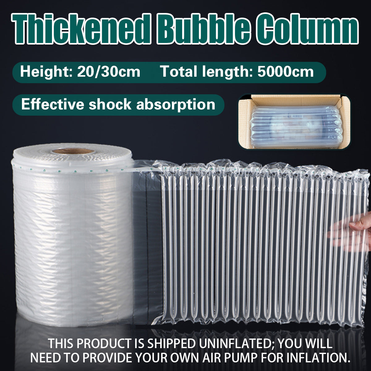 Thickened Bubble Column Cushion Packing Roll