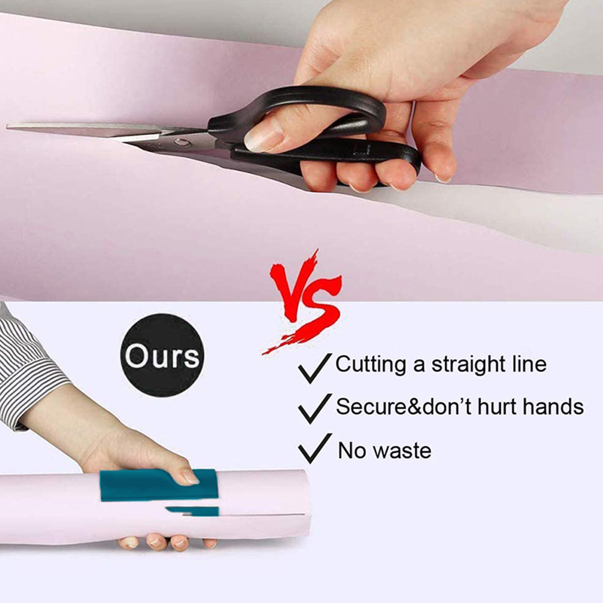 3 Pcs Wrapping Paper Cutters Sliding Craft Tool Green