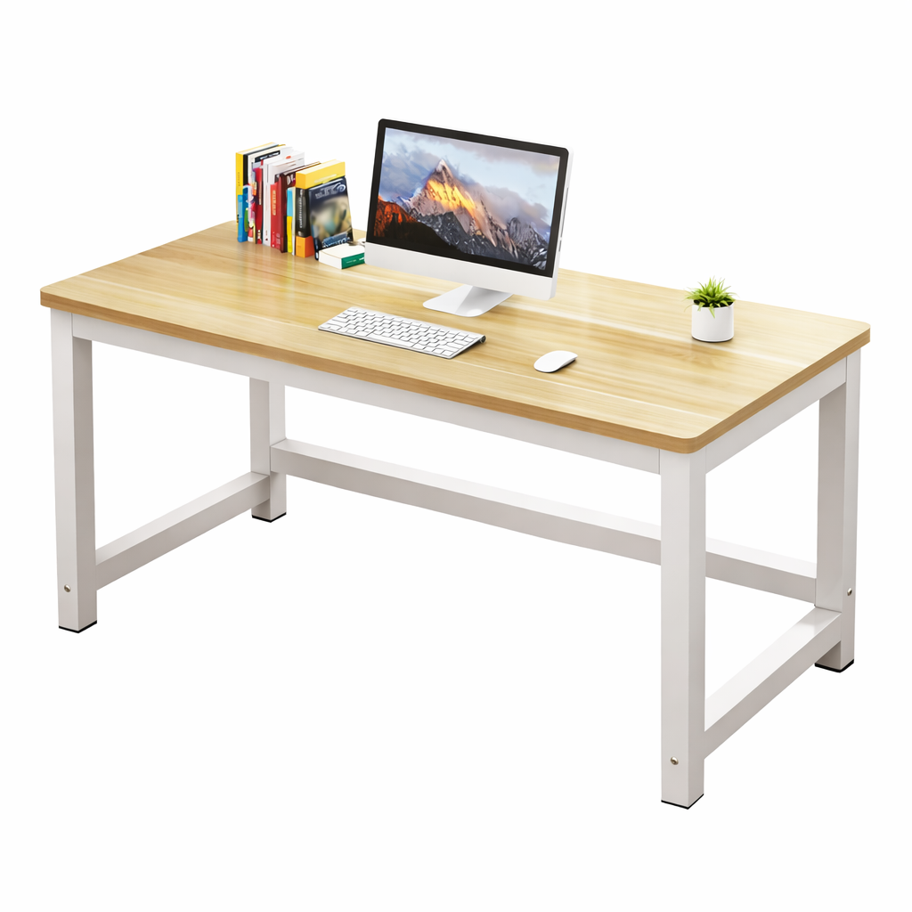 Computer Desk Complete Simple Simple Computer Desk 120 x 50cm with 5x5cm Steel Frame and Adjustable ...