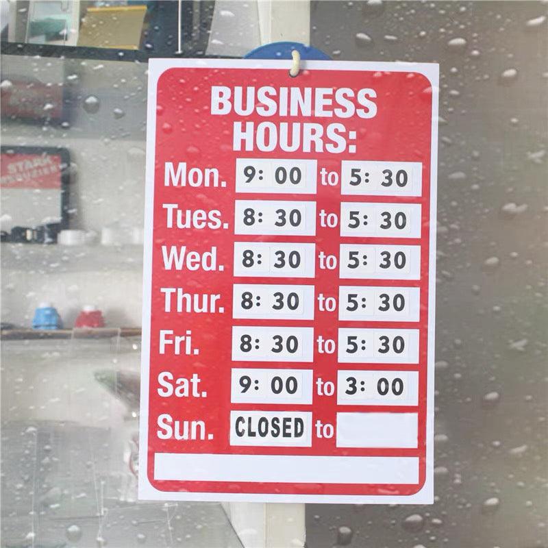 Business Hours Open Close Sign Board Door Hanging