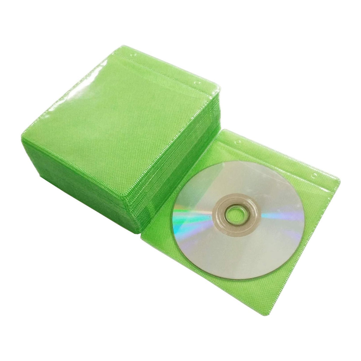 100 Pcs CD DVD Double Sided Plastic Sleeves Storage
