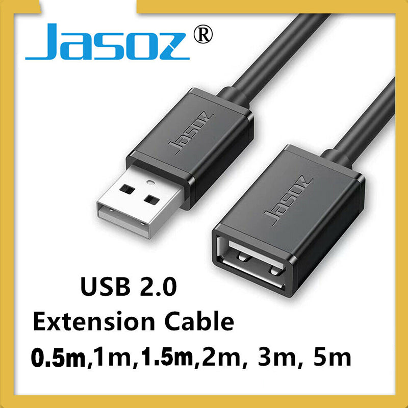 JASOZ USB 2.0 Extension Cable A Male to A Female Long Cord for PC & MacBook