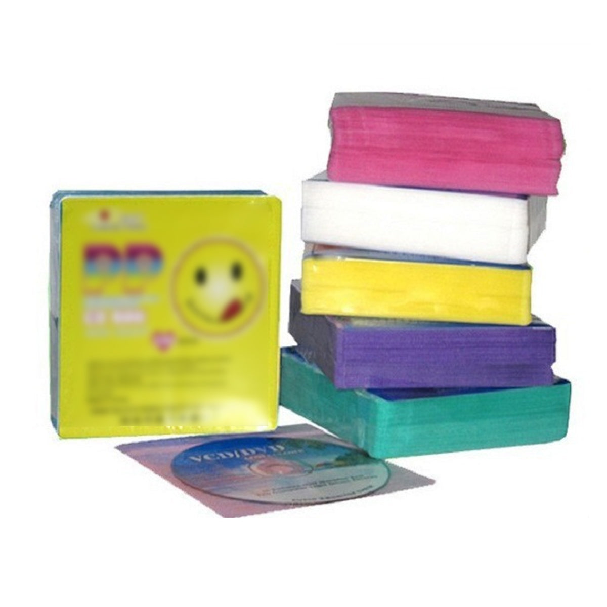 100 Pcs CD DVD Double Sided Plastic Sleeves Storage