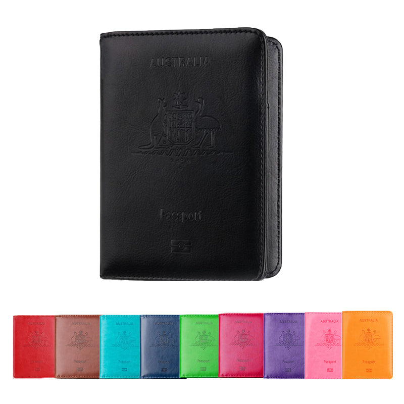 Slim Synthetic Leather RFID Passport Wallet