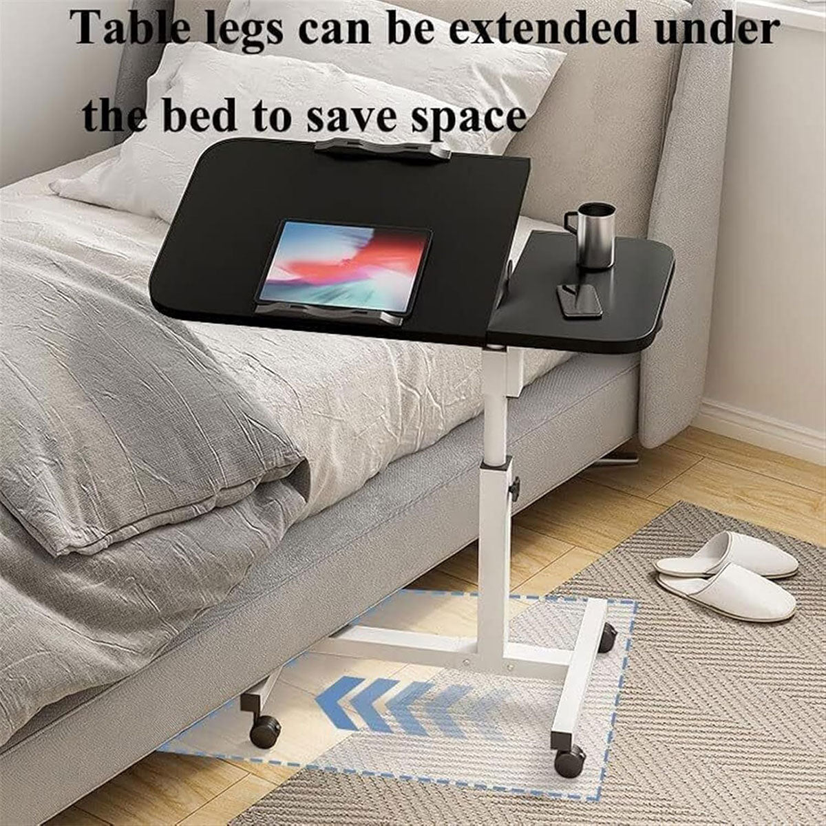 Adjustable Folding Computer Desk Stand with Tiltable Desktop
