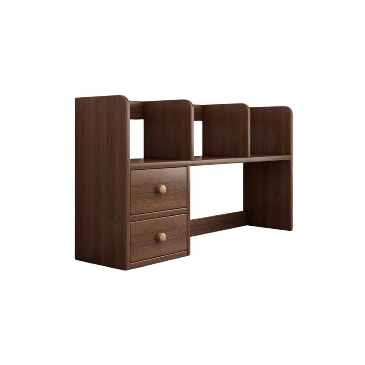 Solid Wood Desktop Shelf Two Tiers for Books Files