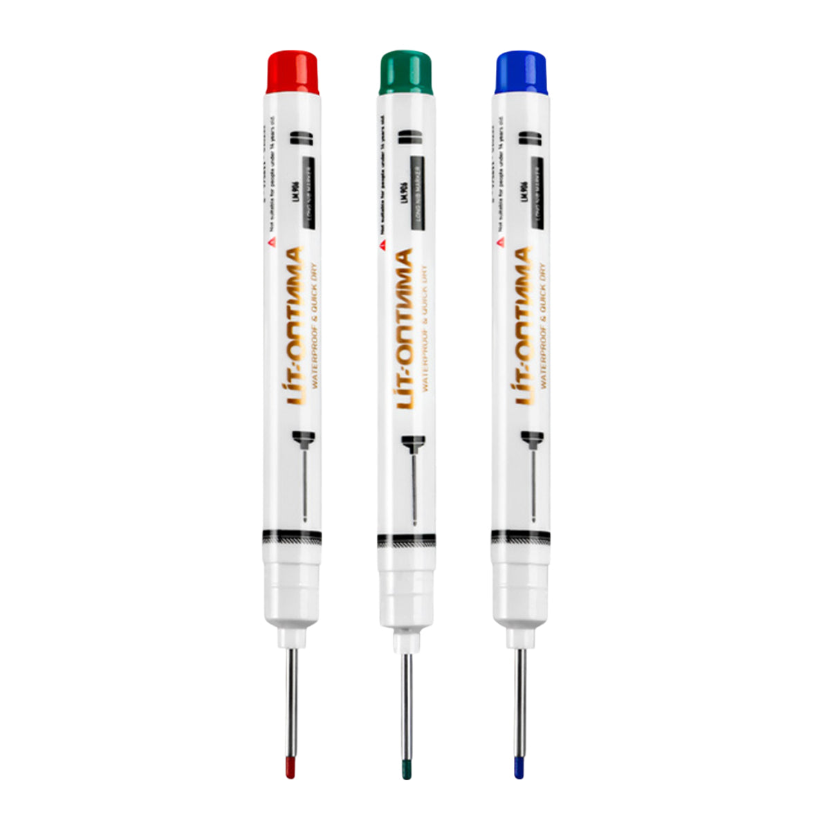 6PCS Long Nosed Precision Markers Waterproof Multi-Surface Marker Pens