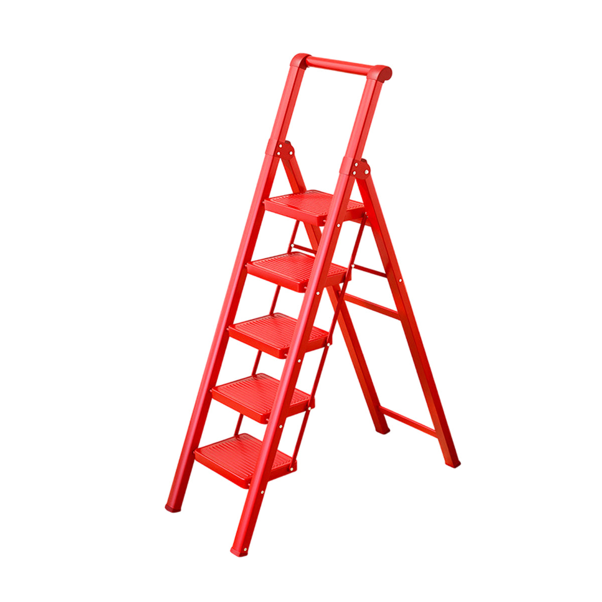 5 Step Carbon Steel Folding Ladder for Home and Garage Use