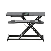 Adjustable Desktop Elevator Stand with Pneumatic Lift Black