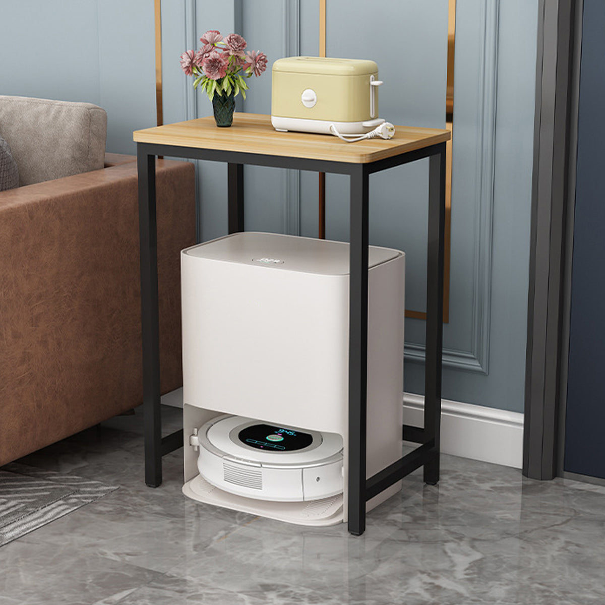 Small Square Side Table for Home and Office Space Saving Use