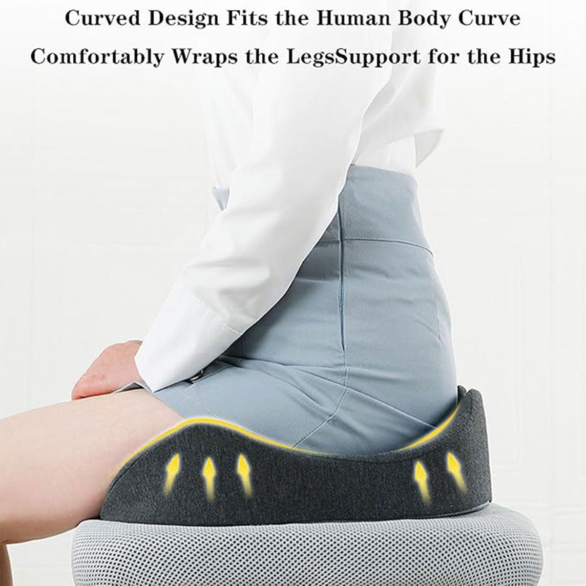 Memory Foam Seat Cushion with U-Shaped Cutout