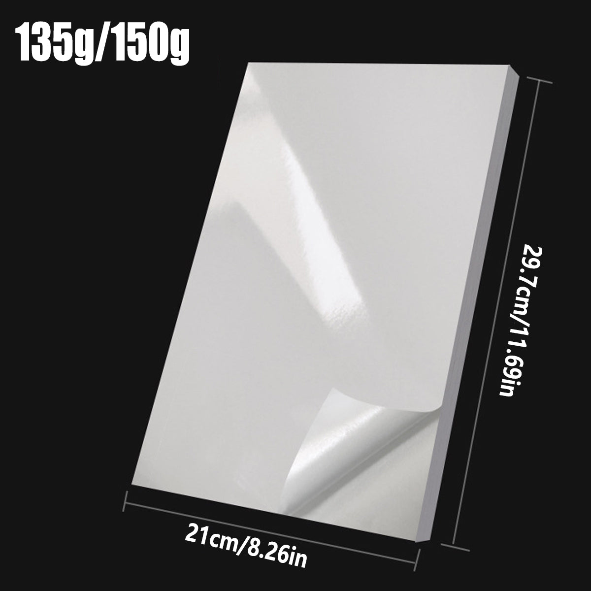 A4 Adhesive Glossy Photo Paper 150gsm 50-200 Sheets
