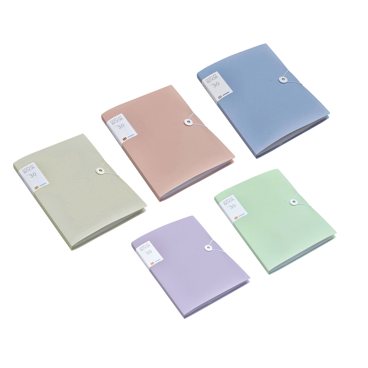 5 Pcs A4 Folder with 30 Clear Pockets for Office and School