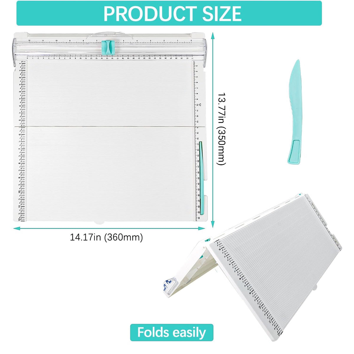 2-in-1 Foldable Paper Cutter with Scoring for A4 Photos