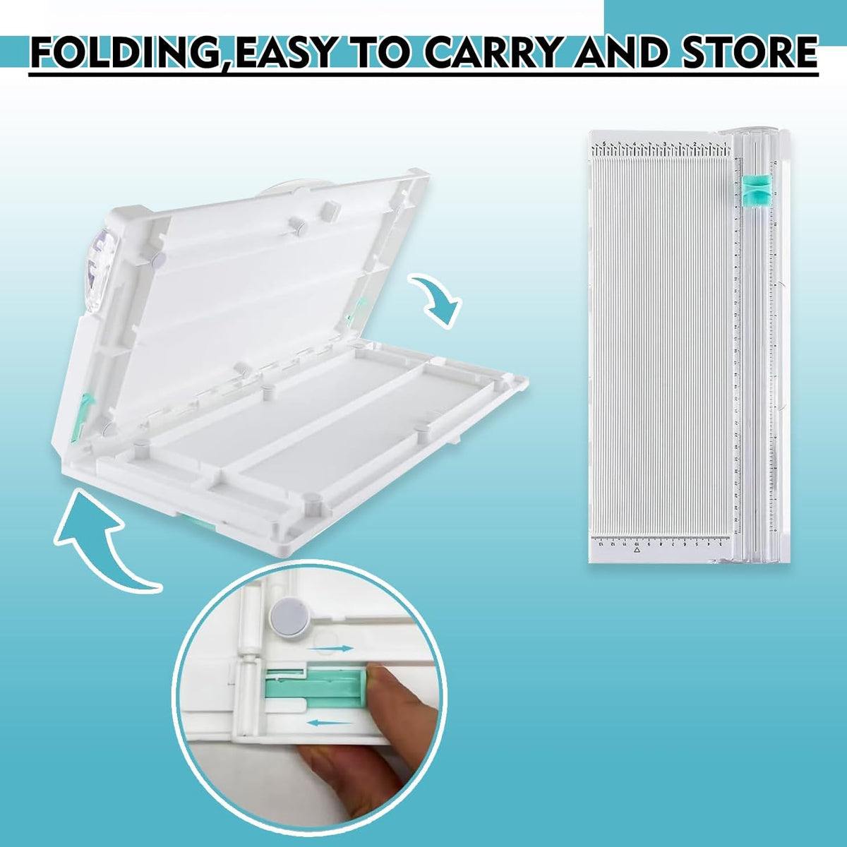 2-in-1 Foldable Paper Cutter with Scoring for A4 Photos