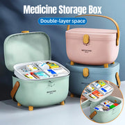2-Layer Portable First Aid Kit Storage Box