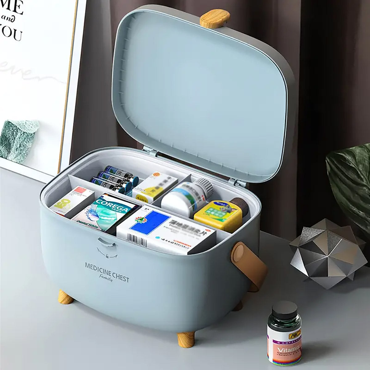 2-Layer Portable First Aid Kit Storage Box