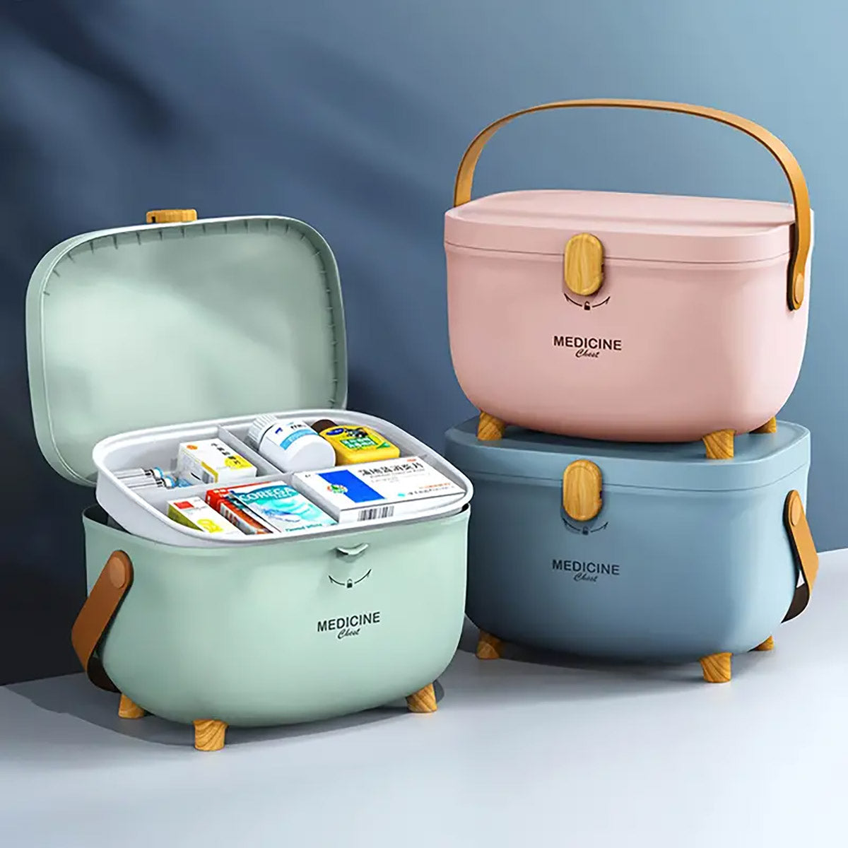 2-Layer Portable First Aid Kit Storage Box
