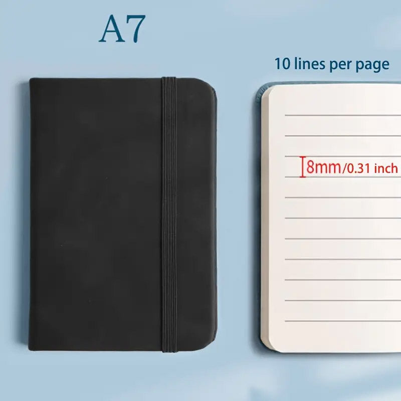 10 Pcs A7 Mini Pocket Notebooks Waterproof Leather Cover