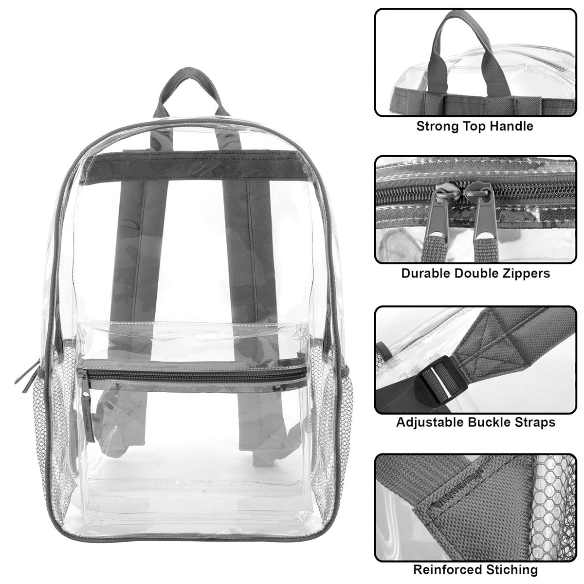 Waterproof Transparent PVC Backpack Travel Bag