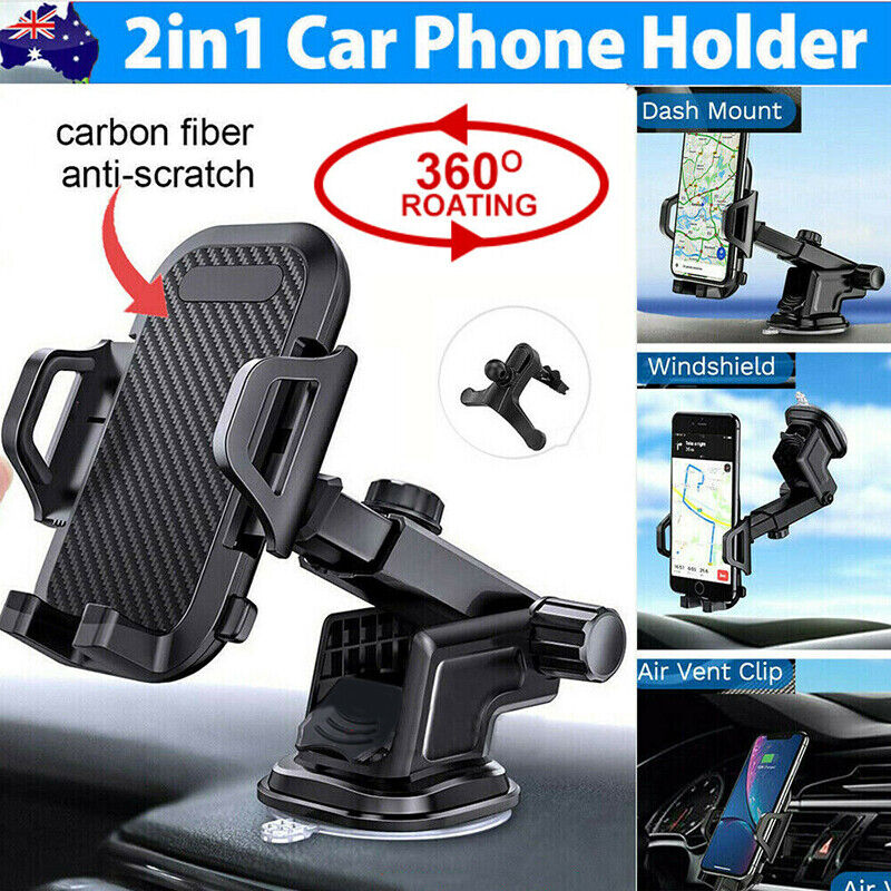 Universal 360 Car Phone Holder Long Neck Cradle