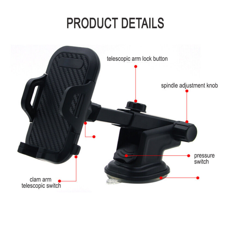 Universal 360 Car Phone Holder Long Neck Cradle