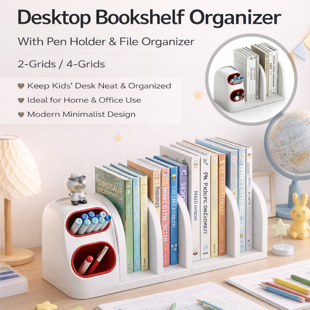 Desktop Storage Organiser Dividers and Pen Holder