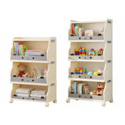 Multi-Tier Foldable Storage Rack Lockable Wheels