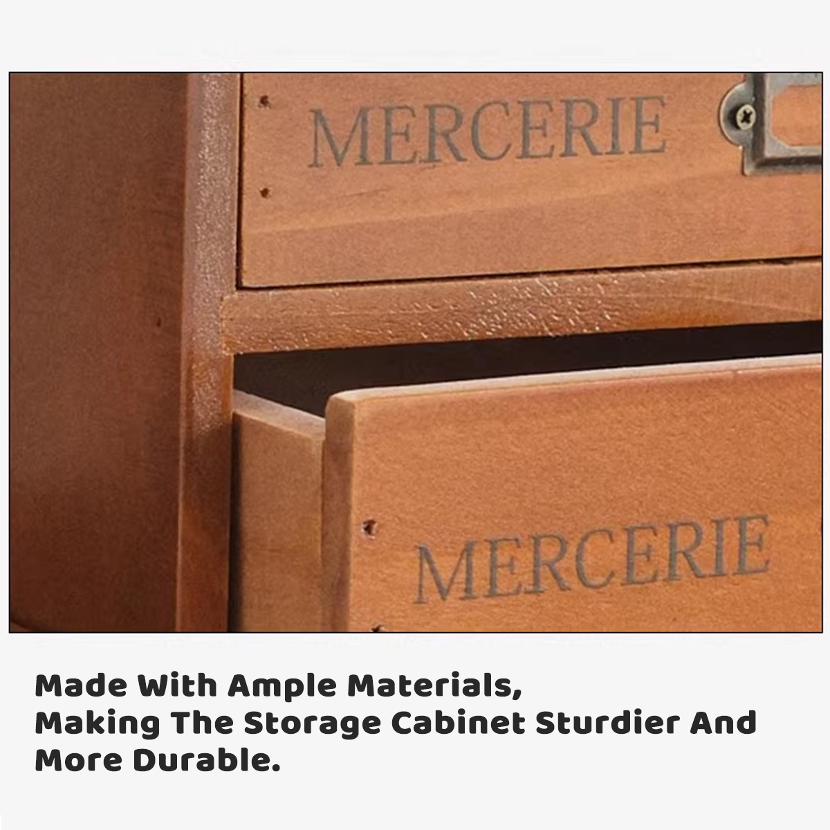 Solid Wood Desktop Storage Box with 4 or 5 Drawers