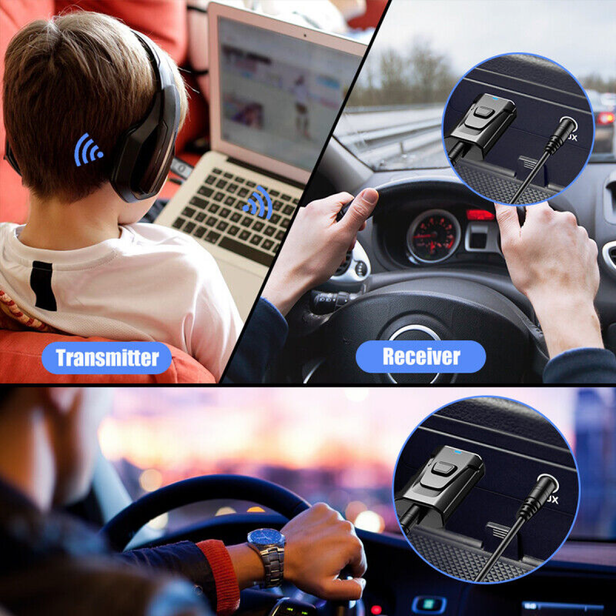 2-in-1 USB Bluetooth 5.0 Transmitter Receiver Adapter