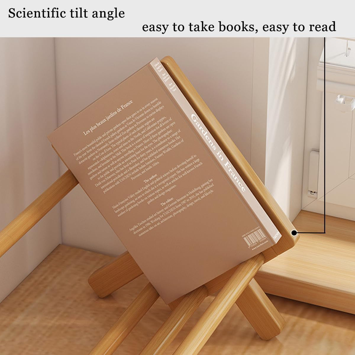 Bamboo Desktop Bookshelf with Angled Design