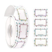 500PCS Name Label Stickers with Colour Border Roll