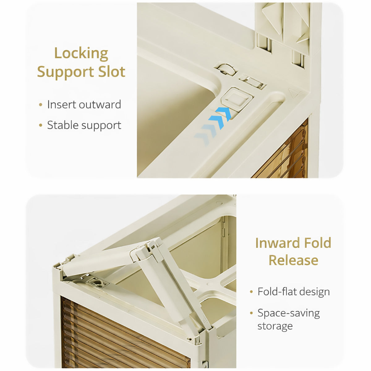 4-Tier Storage Trolley Transparent Drawers on Wheels