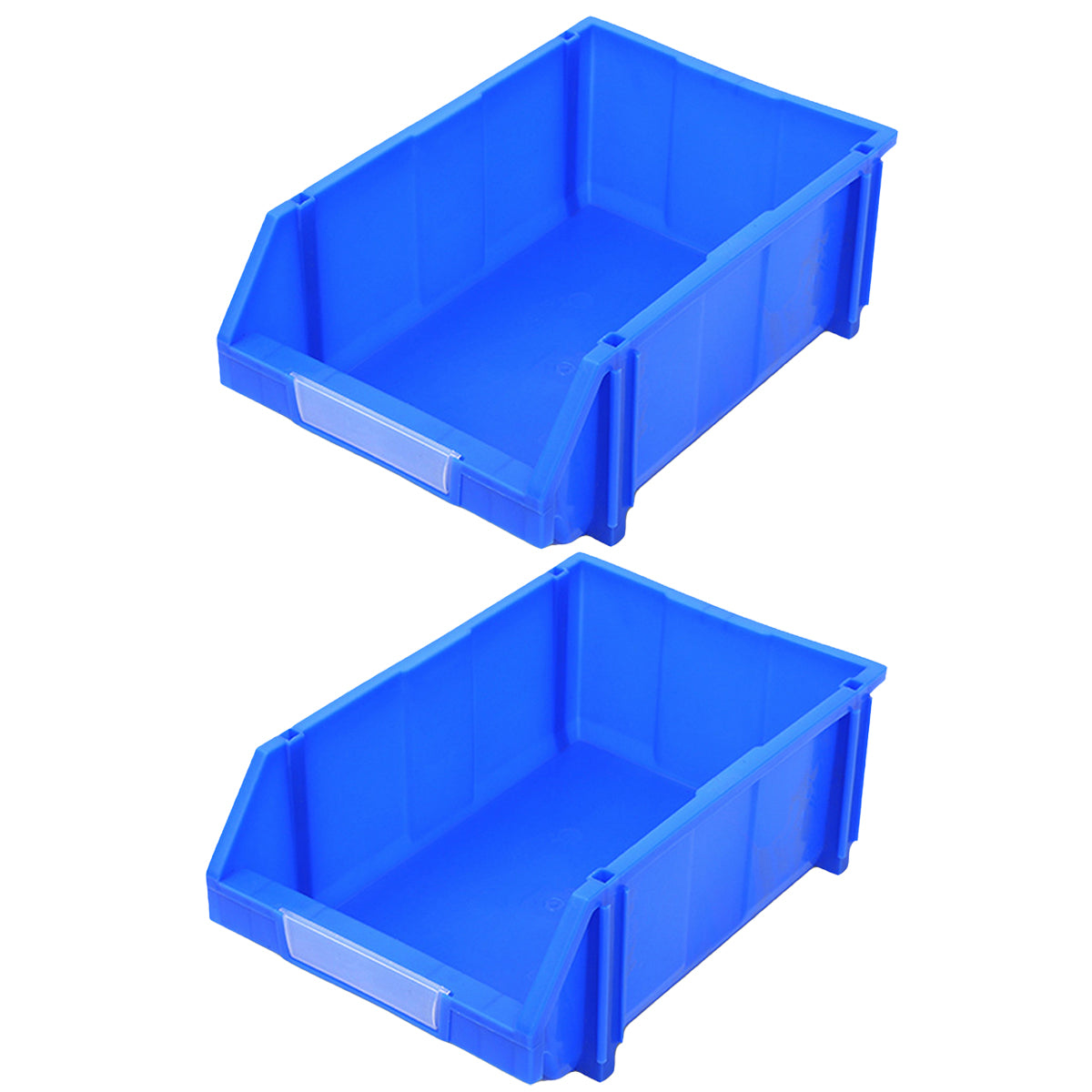 2pcs Slanted PE Storage Box with Label Clip