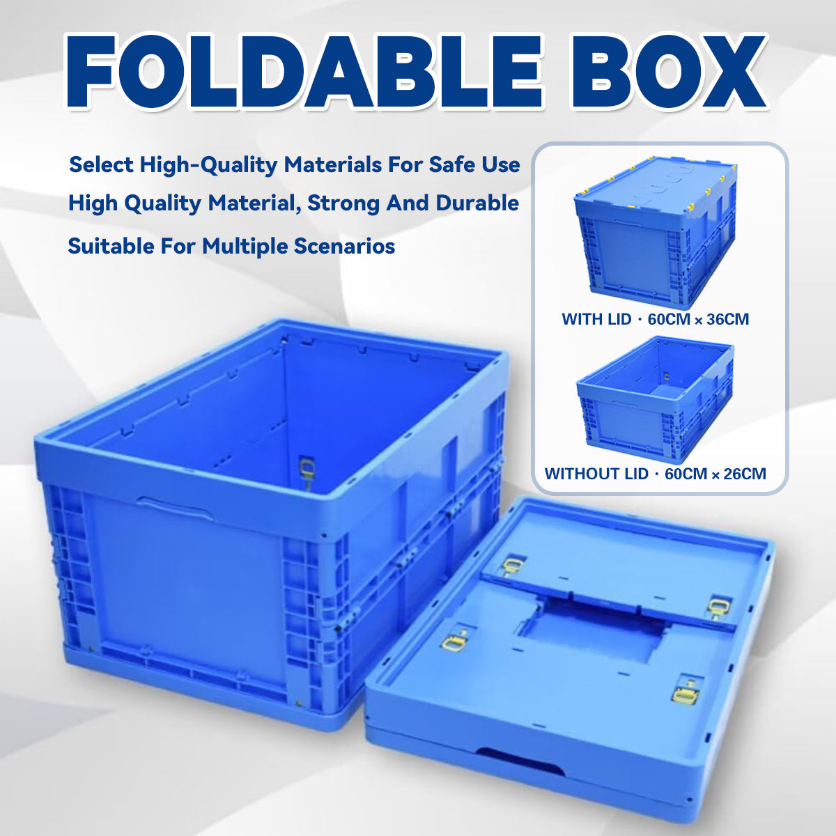 Foldable Plastic Storage Box for Workshop