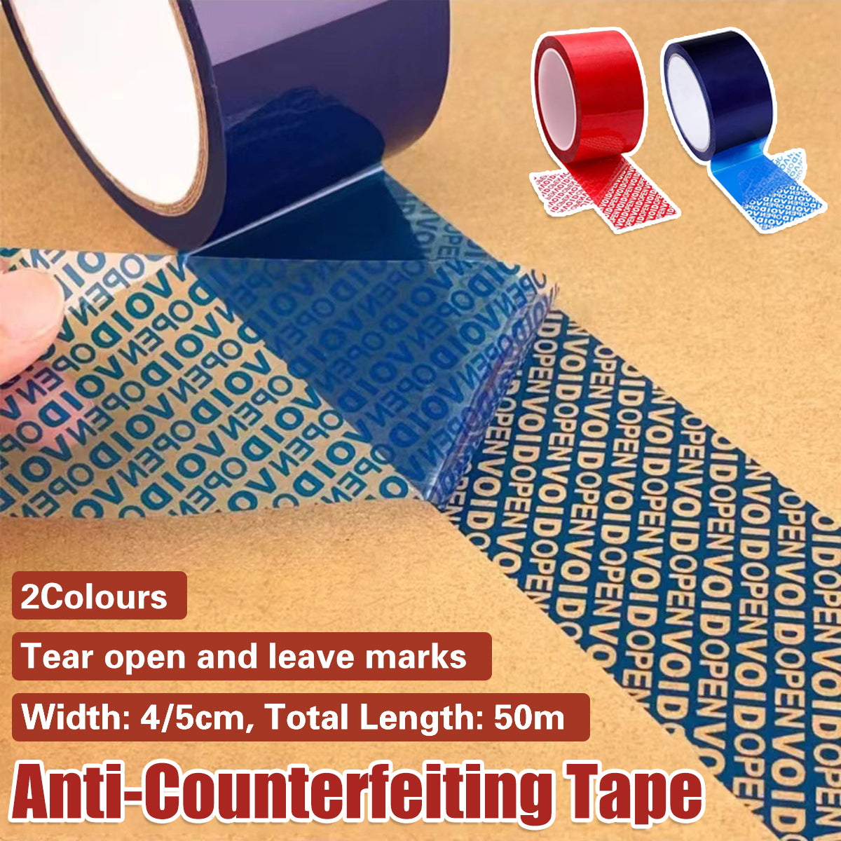 Anti-Counterfeiting VOID Tape for Box Sealing