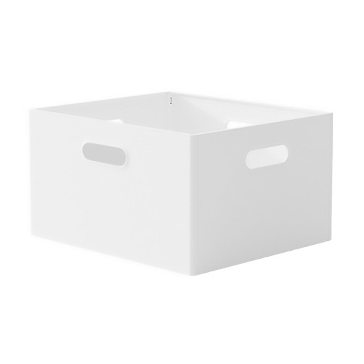 Portable White Storage Box with Handles Home Office